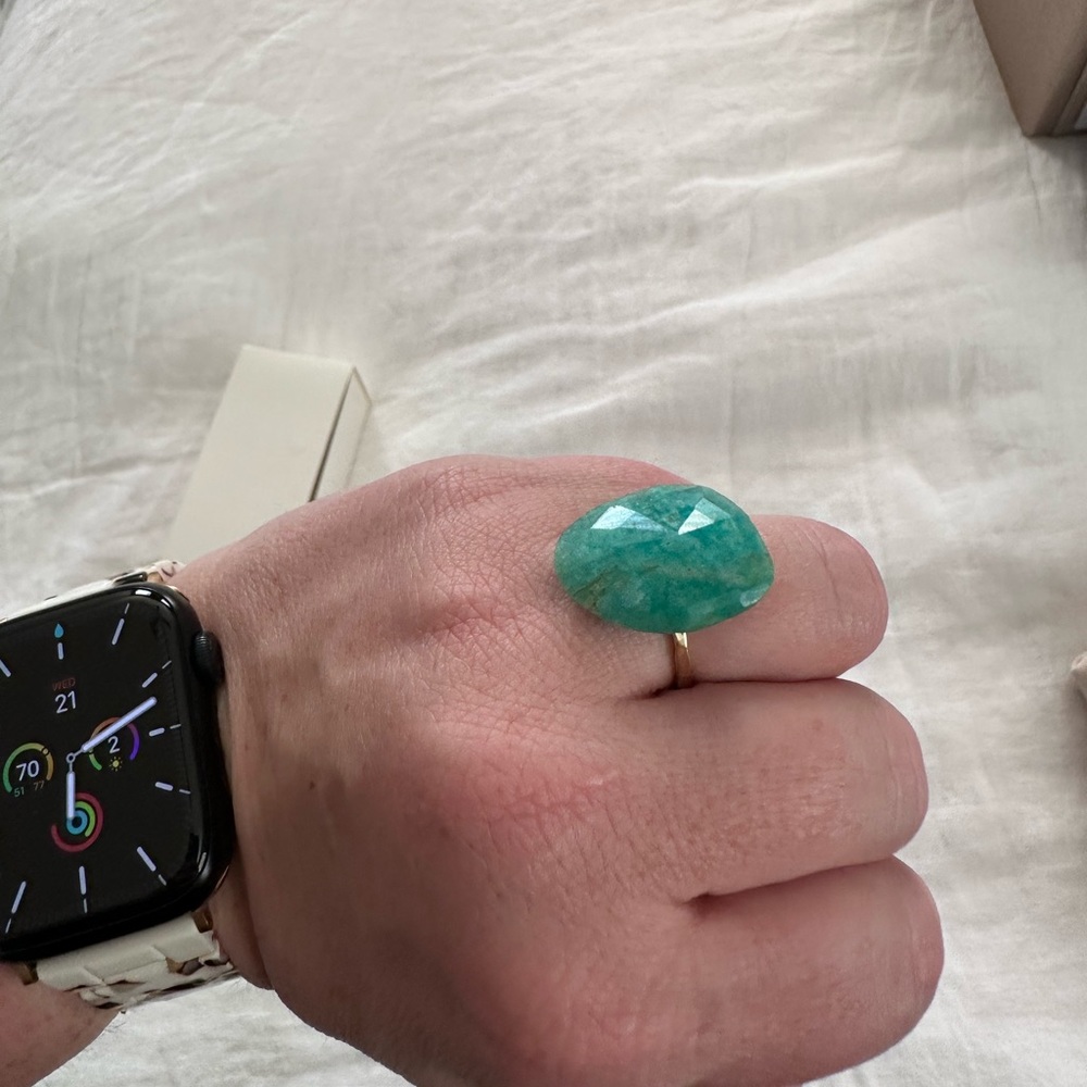 Polished Stone Cocktail Ring